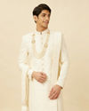 Lush Cream Sequinned Sherwani Set